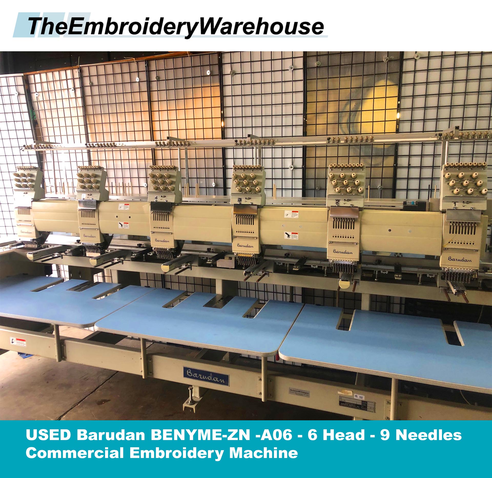USED Barudan BENYME-ZN -A06 - 6 Head - 9 Needles